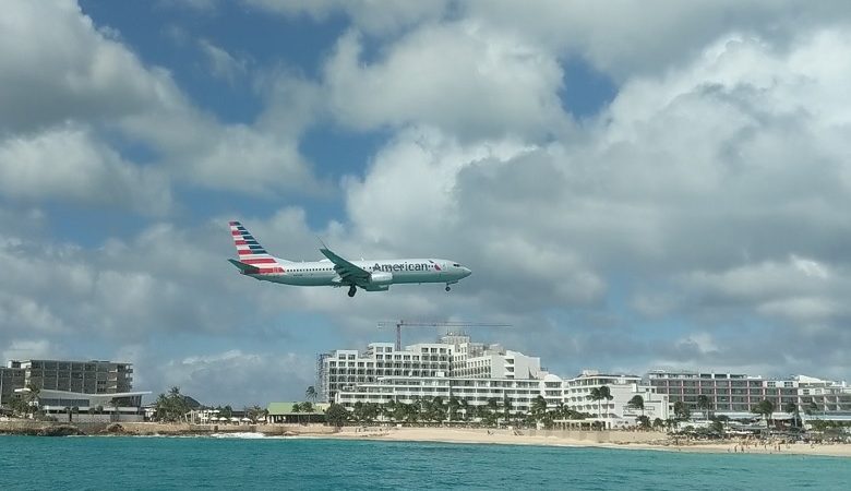 Plane Landing at Maho Beach, St. Maarten
