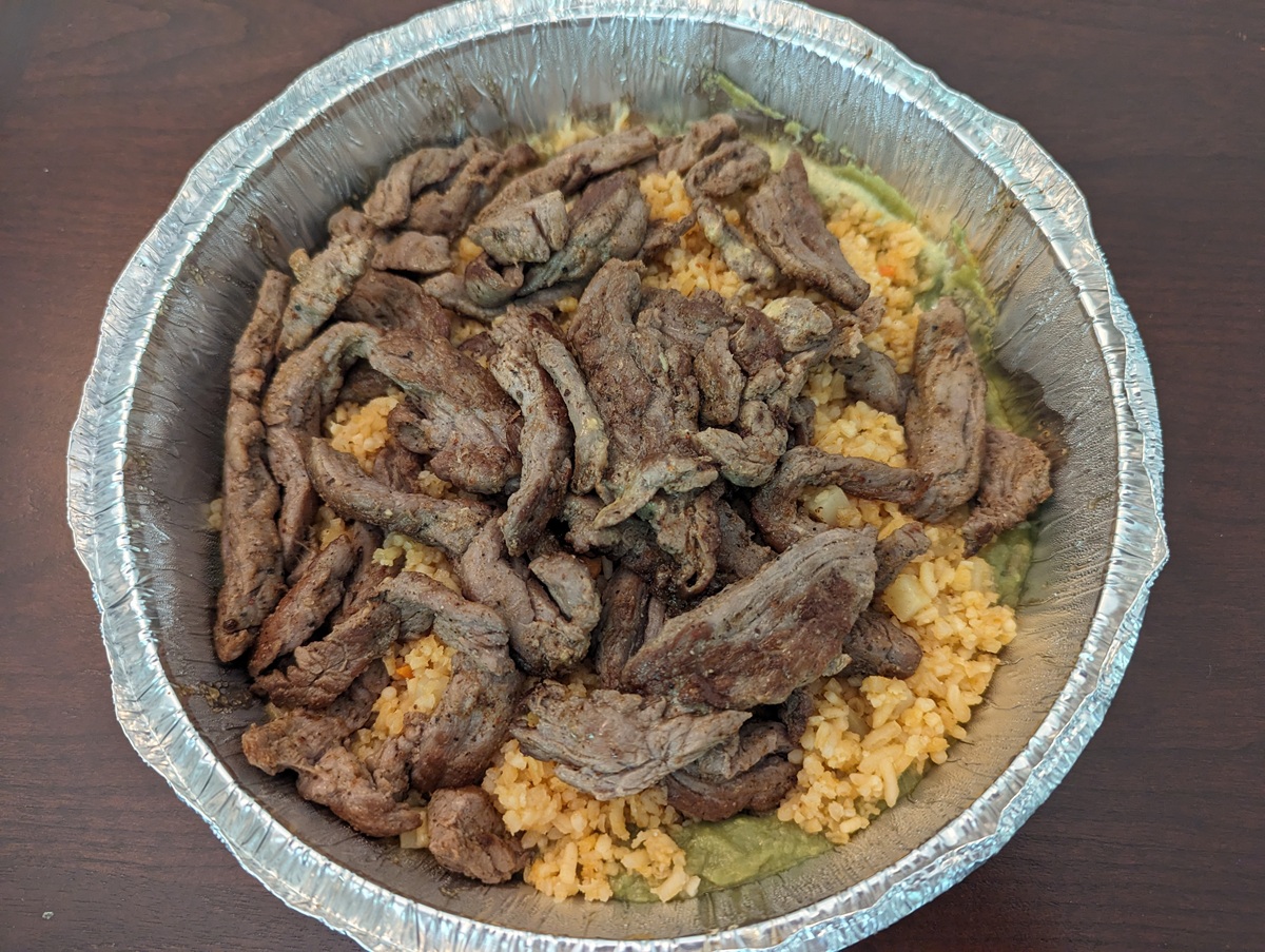 Steak bowl from Del Chuco Cantina Y Cocina, Huntsville, Alabama