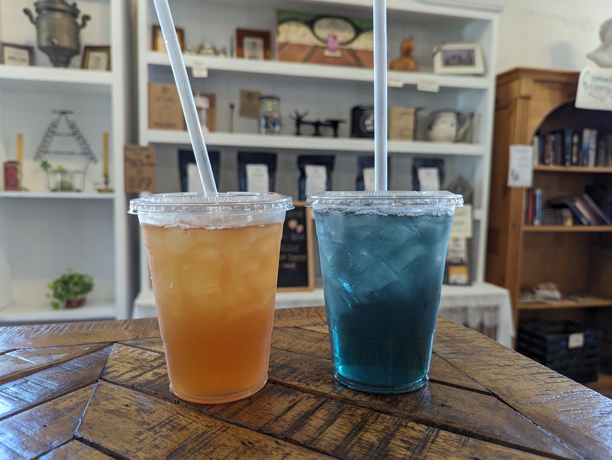 Orange and Blue tea from Piper and Leaf Tea Co., Huntsville, Alabama